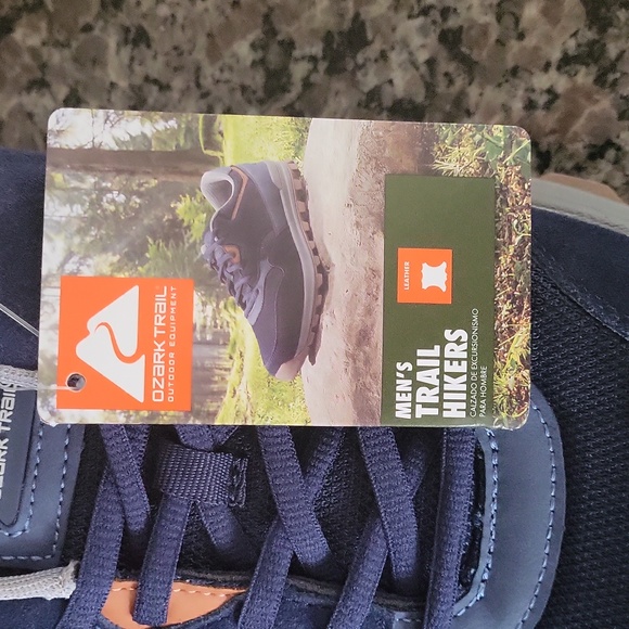 Ozark Trail Men\'s Scout Hybrid Hiker Shoes Navy leather various sizes new in box main image 11